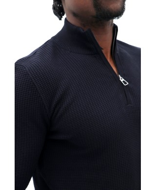 Pull à col zippé