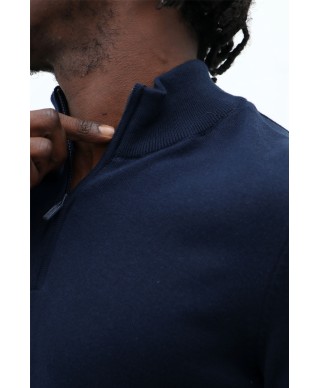 Pull à col zippé