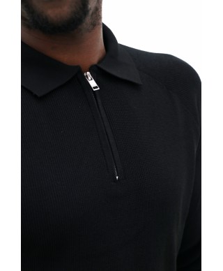 Pull demi-zippé à maille