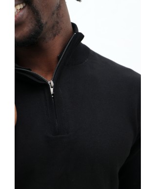 Pull à col zippé