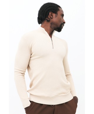 Pull à col zippé