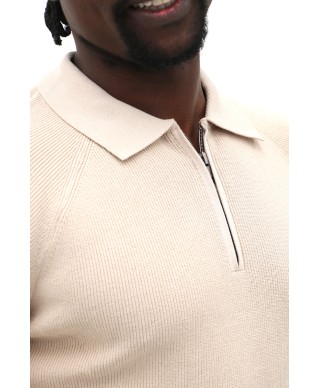 Pull demi-zippé à maille