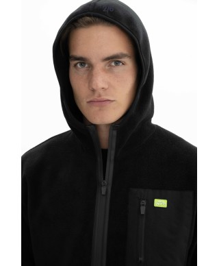 Veste polaire à capuche