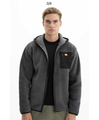 Veste polaire à capuche